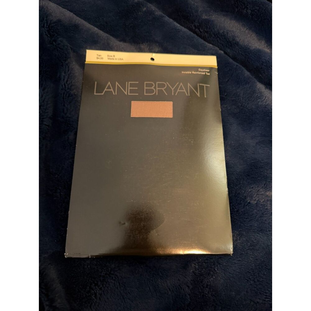 Vintage Lane Bryant Daysheer Pantyhose Tan Size B Reinforced Toe NIP